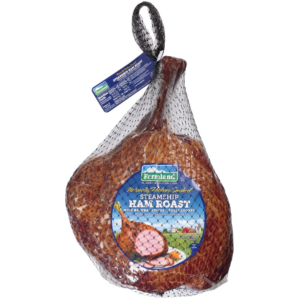 Smithfield Steamship Ham Roast, Smoked/Cured, 16.8 lb, Random Weight