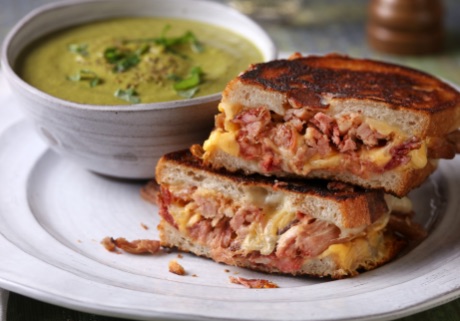 Pulled Pork Sourdough Grilled Cheese