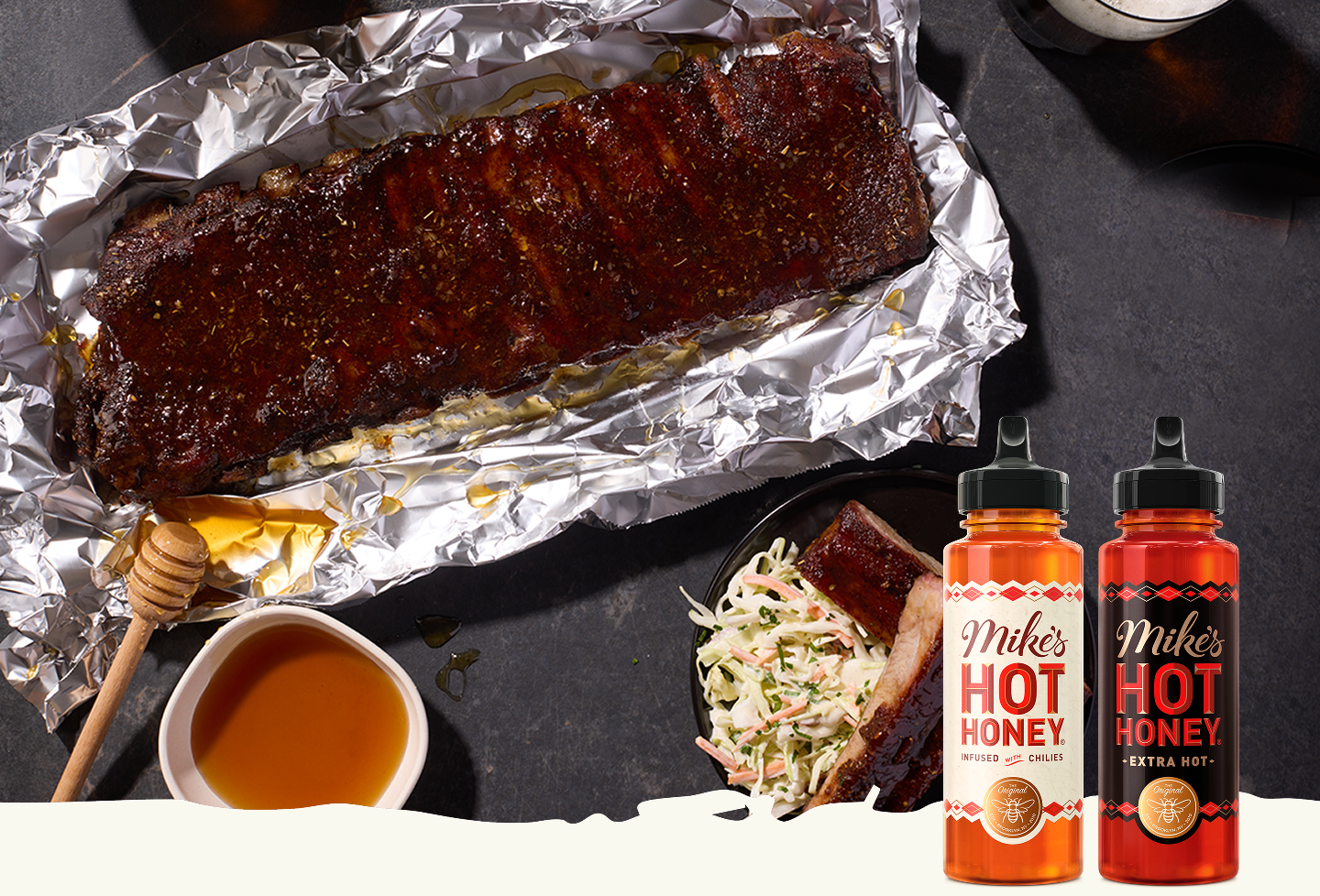 Mike's Hot Honey on BBQ Ribs