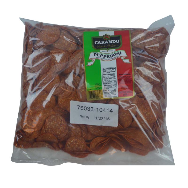 Sliced Pepperoni, 5 Pound Packages, 2 Packages per Case Smithfield