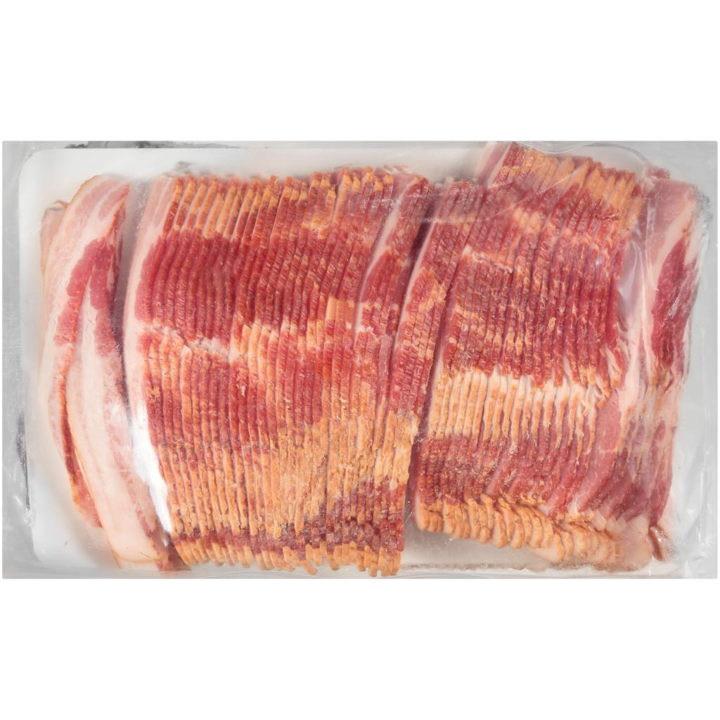 Double Smoked Bulk Bacon, 1214 Slices per Pound, 10 Pound Case