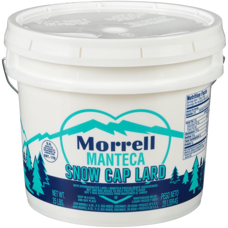 Snow Cap Lard Pails, 25 Pound Pail, 1 Pail per Case Smithfield Culinary