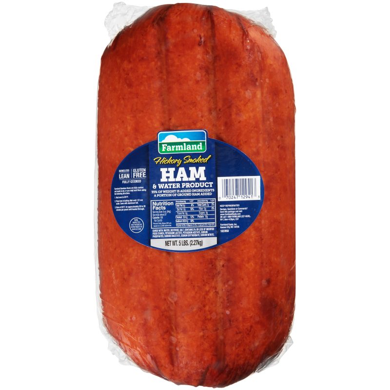 Hickory Smoked Extra Lean Ham, Ham and Water Product, 5 Pounds per Ham