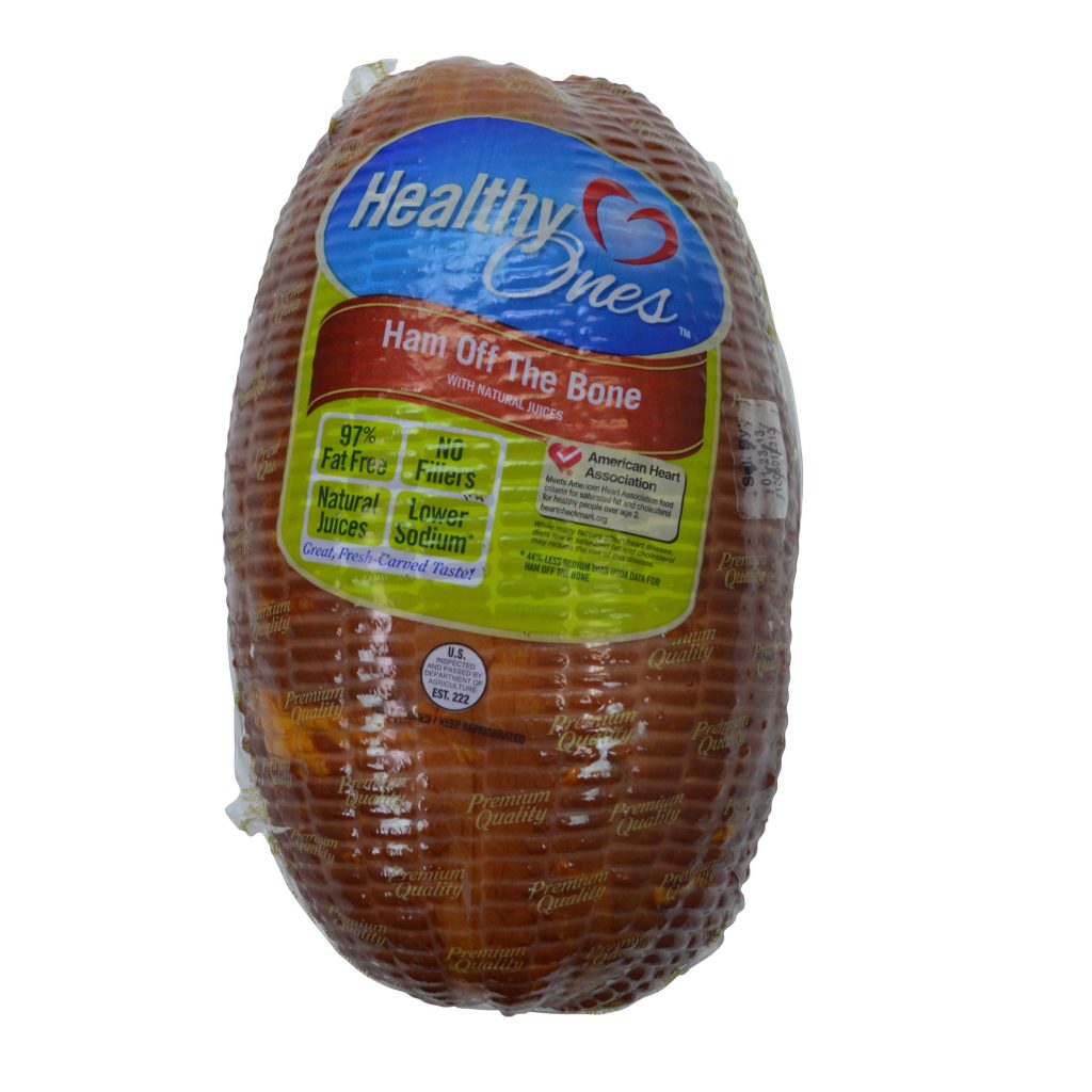 Healthy Ones Ham Off The Bone. 7.25 Pounds per Ham, 2 Hams per Case