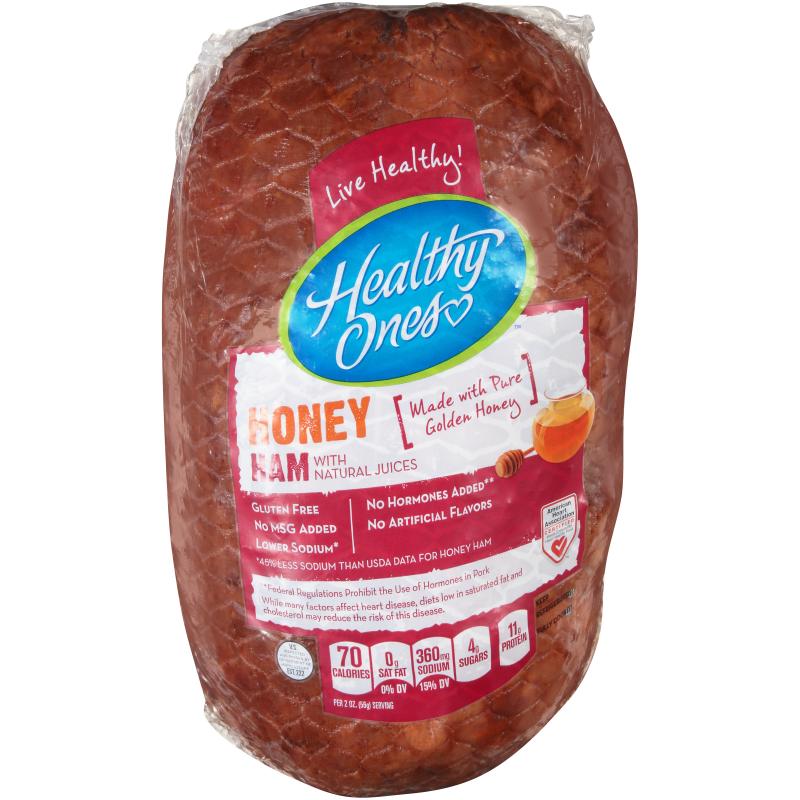 Healthy Ones Honey Ham, 7.75 Pounds per Ham, 2 Hams per Case