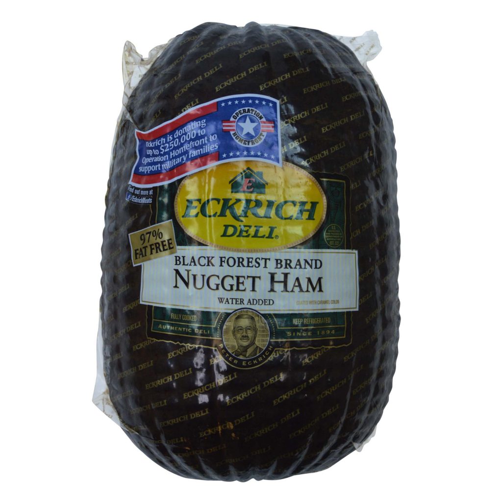 Eckrich Black Forest Nugget Ham, Water Added, 8 Pounds per Ham, 2 Hams