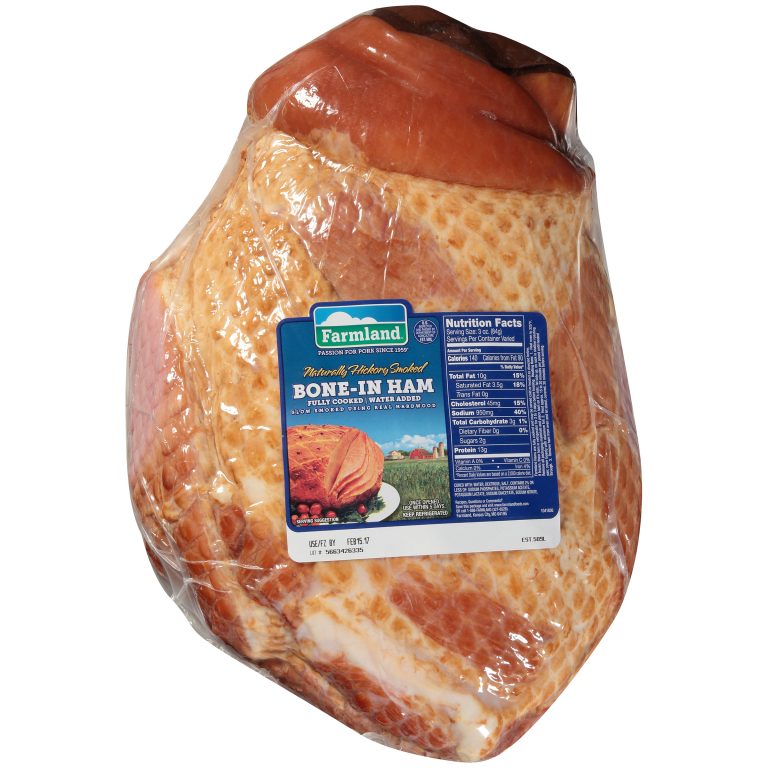 Smoked Bone-In Ham, Water Added, 16-22 Pounds Per Ham, 1 Ham Per Case ...