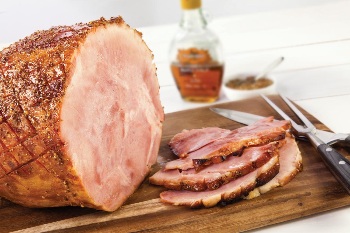 Farmland Sunday Buffet Pit Half Ham, Water Added, 7.5 Pounds per Ham, 4