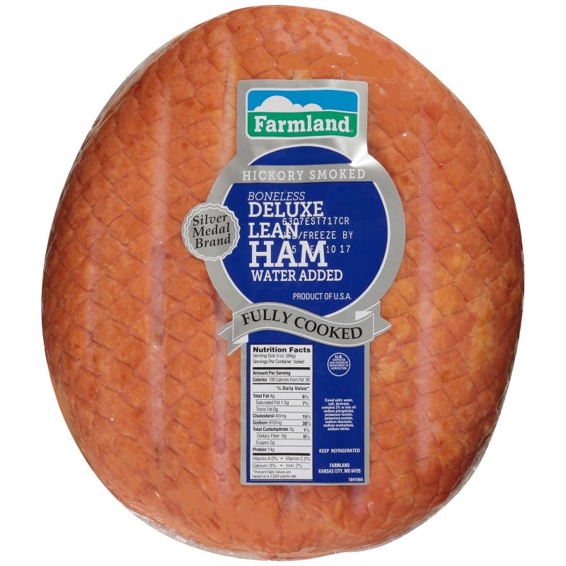 Silver Medal Deluxe Lean Boneless Ham, Water Added, 1215 Pounds per