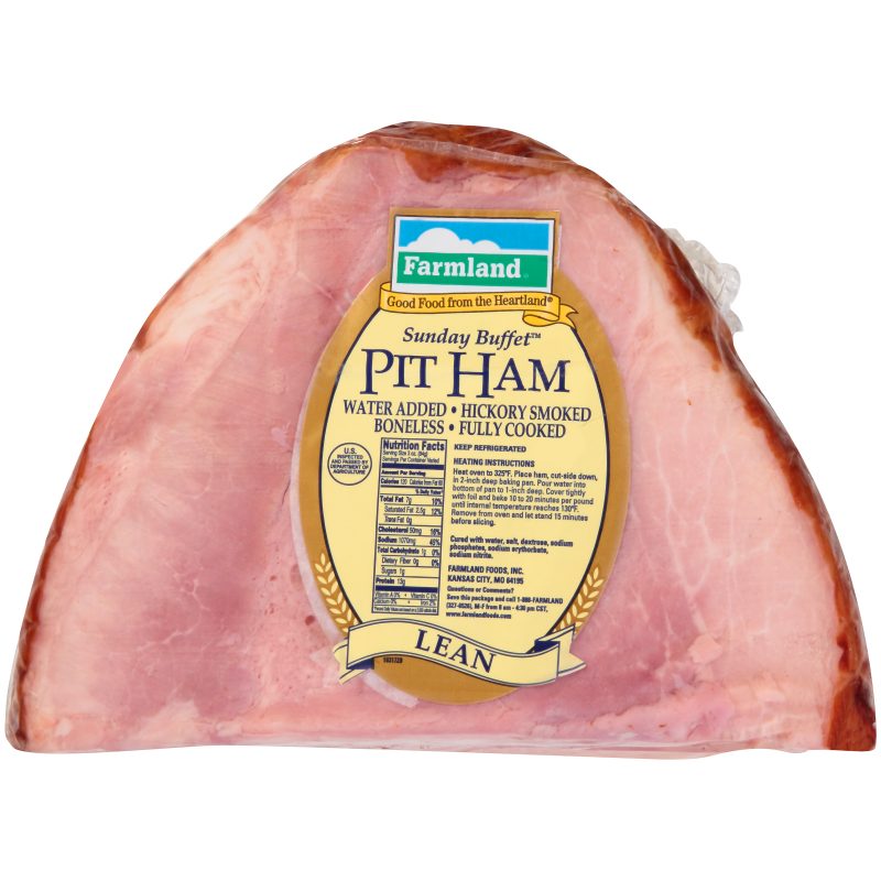 Farmland Sunday Buffet Pit Quarter Ham, Water Added, 3.96 Pounds per