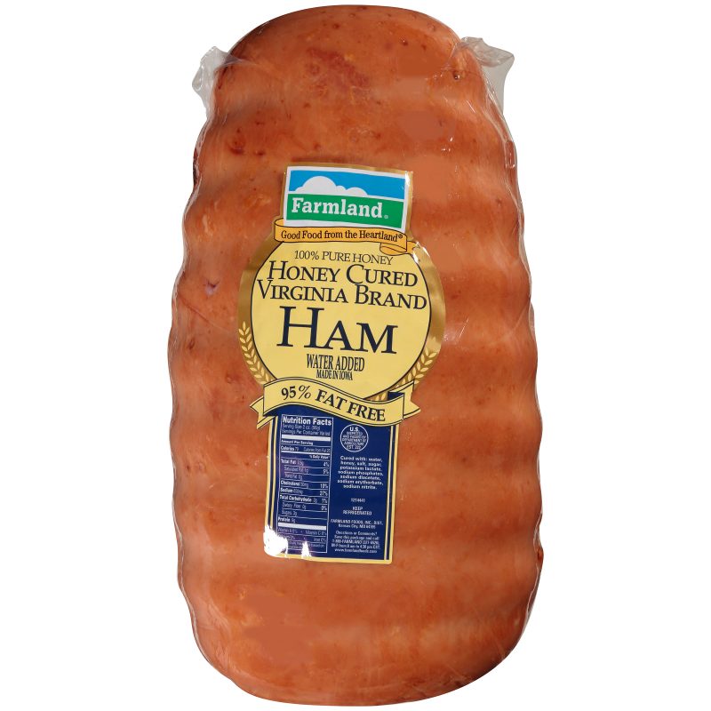 Smoked Virginia Ham, Water Added, 12.75 Pounds per Ham, 2 Hams per Case