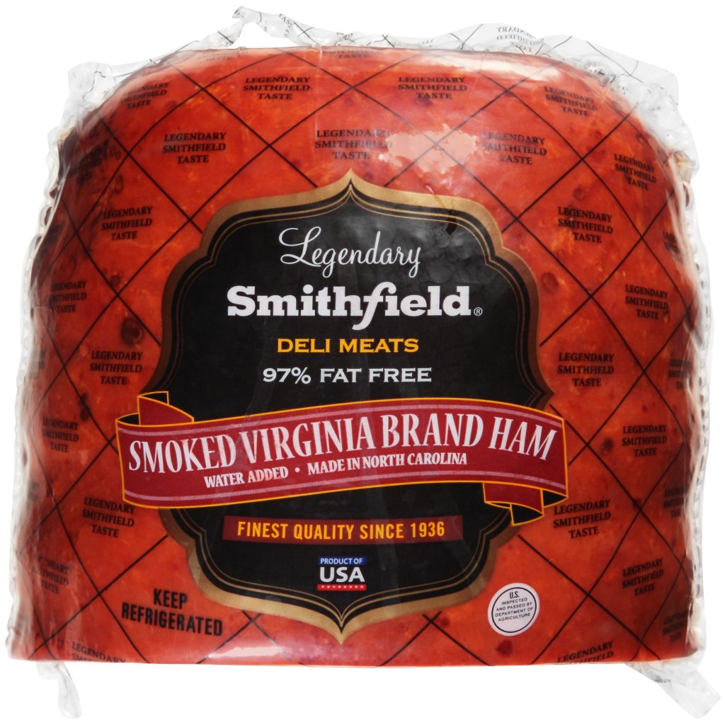 Smithfield Smoked Viriginia Brand Half Ham, 7 Pounds per Ham, 4 Hams