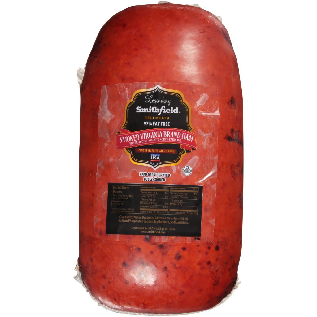 Smithfield Smoked Virginia Brand Ham, 14 Pounds per Ham, 2 Hams per Case Smithfield Culinary