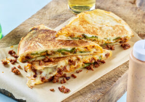 Chorizo-Stuffed Poblano Quesadilla