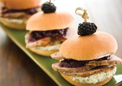 Grilled Pork Tenderloin Sliders Berry Chutney