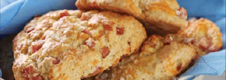Ham & Cheese Scones with Whipped Maple Butter