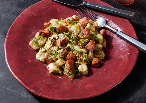 Pork Dumplings and Sauerkraut