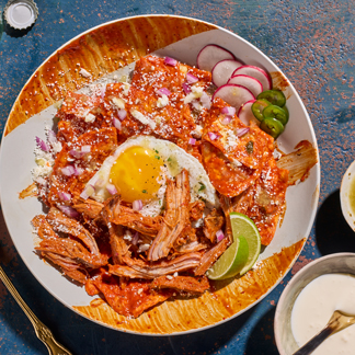 Shredded Carnitas Chilaquiles