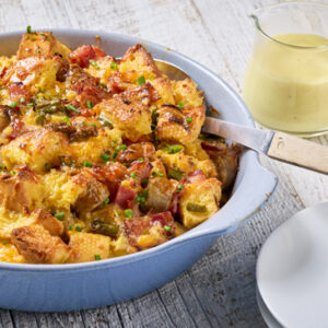Savory Bread Pudding Strata