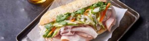 Smoked Ham Banh Mi Sandwich, Pickled Vegetables and Lime-Aioli